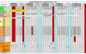 Planning des rencontres 2016/2017 