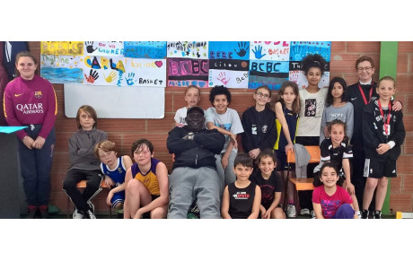 Lors des vacances d'avril 2016, l'école de basket était en stage 