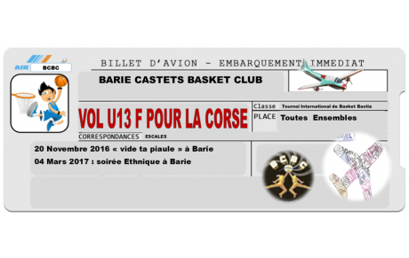 Les U13F : départ pour la Corse